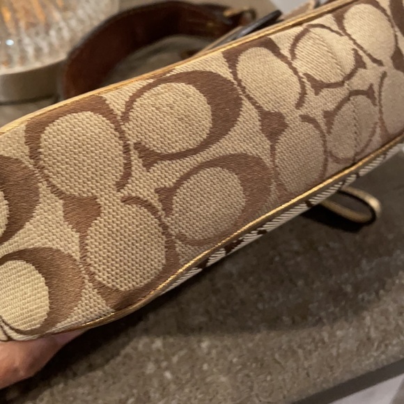 Coach Brown and Bronze Gold Small Soho Bag - Picture 9 of 14